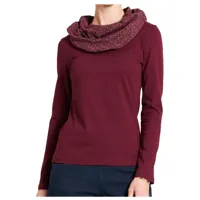 tranquillo - women's pullover mit großem kragen - haut à manches longues taille xs, rouge