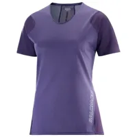salomon - women's sense aero s/s tee - t-shirt de running taille s, violet