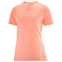 salomon - women's sense aero s/s tee - t-shirt de running taille s, rouge