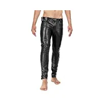bockle® 1991 röhre pantalon en cuir home jean tube skinny slim fit hommes, size: w30/l32