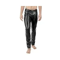bockle® 1991 super-stretch tube black men stretch pantalon en cuir leather pants, size: w36/l36