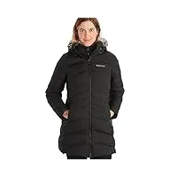 marmot wm's montreal coat veste légère en duvet isolée, facteur de gonflement de 700, manteau d'extérieur, anorak déperlant, coupe-vent femme black fr: l (taille fabricant: l)