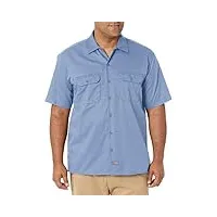 dickies short sleeve blouse de travail, bleu (gulf blue), medium (taille fabricant: med'm) homme