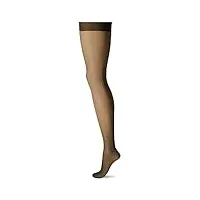 hanes silk reflections women's silky sheer control top sandalfoot hosiery, jet, ab (pack of 3)