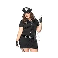 leg avenue dirty cop adult sized costumes, noir, 1x-2x (eur 48-52) femme