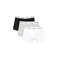 calvin klein boxer homme lot de 3 caleçon coton stretch, multicolore (black/white/grey heather), l