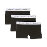 calvin klein lot de 3 boxers-cotton stretch caleçon - homme - noir (black) - xl