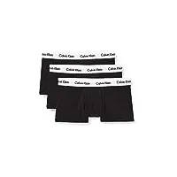 calvin klein lot de 3 boxers-cotton stretch caleçon - homme - noir (black) - m