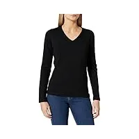 maerz - 300000 - pull - col v - manches longues - femme - noir (black 595) - taille: 40