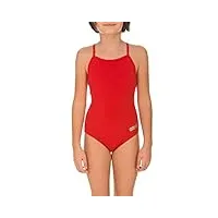 arena master maxlife maillot de bain 1 pièce pour fille dos nageur rouge/argenté métallisé taille 10 ans
