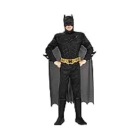 rubies - dc officiel - the batman the dark knight rises - déguisement luxe adulte - taille l - costume rembourré, masque, ceinture, cape et couvre-bottes - pour halloween, carnaval ou noël