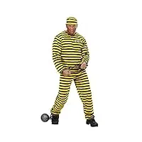 widmann 40031 costume carcerato s giallo/nero economico #4003