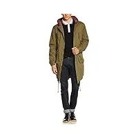 merc of london tobias - manteau - trench - manches longues - homme - vert (combat green) - small (taille fabricant: s)
