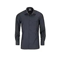marvelis - chemise à manches longues, comfort fit, col kent - noir - 46