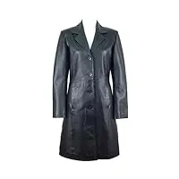 unicorn femmes classique longue manteau réel en cuir veste noir #ak taille 44