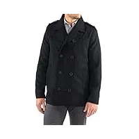 alpine swiss jake manteau caban en laine homme double boutonnage noir 2xl