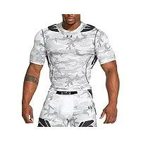 under armour gameday armour 5-pad camo top - men's white / black large