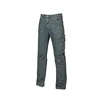 jean u-power pour homme, design rouille, pantalon coupe droite, tissu en coton confortable, coupe ajustée, tenue décontractée, multi_poches, pantalon à jambe droite (rust jeans 46)