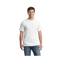 gildan lot de 12 t-shirts en coton épais pour homme, blanc, taille 3xl
