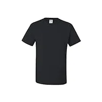 jerzees heavyweight pocket preshrunk jersey t-shirt, black, large. (pack of 12)