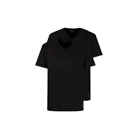 tom tailor hommes lot de 2 t-shirts basiques avec col en v 1008639, 29999 - black, xl