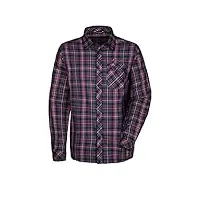 vaude neshan ii chemise manches longues homme multicolore (rouge/blanc) fr : s (taille fabricant : s)