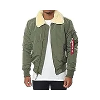 alpha industries alpha indutries injector iii blouson bomber pour homme, sage-green, small