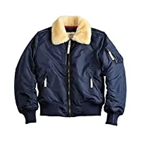alpha industries alpha indutries injector iii blouson bomber pour homme, rep.blue, small