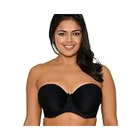 curvy kate luxe strapless bra, soutien-gorge de tous les jours bretelles multipositions uni femme, noir, 95j (taille fabricant: 36gg)