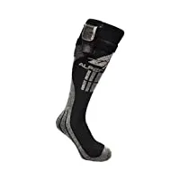 alpenheat fire socks chaussettes chauffantes en laine. mixte, noir/gris, 43-45