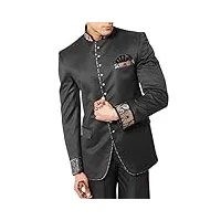 inmonarch royal noir 3 pc jodhpuri bandhgala costume jo260s42 52 or xl (hauteur 163 cm bis 170 cm) noir
