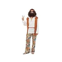 bristol novelty - ac591x - costume hippie pour homme - multicolore - xl