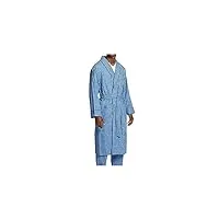 nautica woven plaid robe, french blue, small/medium