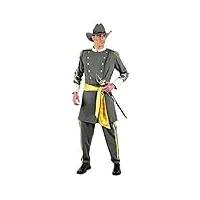 elbenwald rubies costume de sudista – costume pour carnaval ou fêtes à thème – uniforme avec veste, pantalon, chapeau et ceinture, m