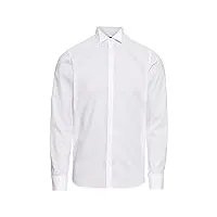 olymp 3077 65 00 chemise de smoking pour hommes avec col cassé poignets mousquetaires. blanc. - blanc - taille col: 37