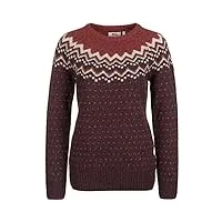 fjallraven Övik knit sweater w sweatshirt womens, dark garnet, xl
