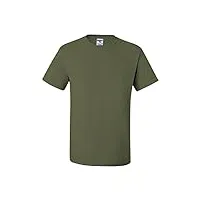 jerzees 5.6 oz, 50/50 heavyweight blend t-shirt (29m) pack of 2- military green,3xl