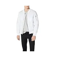 urban classics basic bomber jacket homme, blanc (blanc 220)., xl