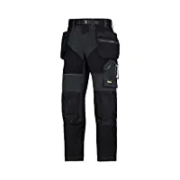 snickers 69020404046 flexiwork pantalon de travail avec poches holster taille 46 noir