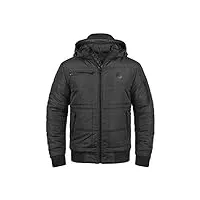 blend boris veste d'hiver blouson d'extérieur pour homme À capuche, taille:l, couleur:black (70155)