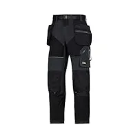 snickers 69020404192 flexiwork pantalon de travail avec poches holster taille 192 noir