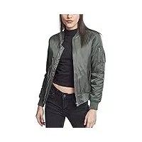urban classics ladies basic bomber jacket blouson femme, vert-grün (olive 176), 42 (taille fabricant: xl)