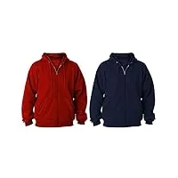 hanes adult full zip hoodie pullover (pack of 2)