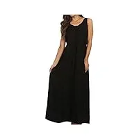 sakkas 15229 - stella long - robe de corset ajustable avec fermeture à glissière et caftan - noir - l/xl