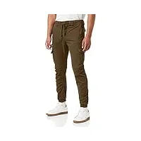 urban classics cargo jogging pants, pantalon homme, grün (olive 176), l