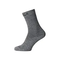 jack wolfskin merino classic cut chaussettes unisex chaussettes grey heather fr: xl (taille fabricant: 44-46)