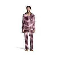 hanes pyjama à carreaux en flanelle grande taille, plaid rouge., 2x