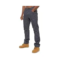 enzo hommes ez243 ez244 coupe standard jambe droite classique bleu jean jeans tailles 28-48 - gris délavé, 32w x 34l