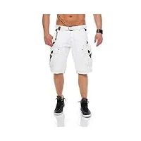 geographical norway bermuda shorts perle men, couleur:white;tailles de pantalons:xl