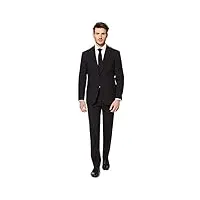 opposuits solid color party for men – black knight – full suit: includes pants, jacket and tie costume d39homme, 48 homme